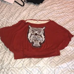 🌸 4x20 🌸 DISCREET OWL CROP TOP SIZE M